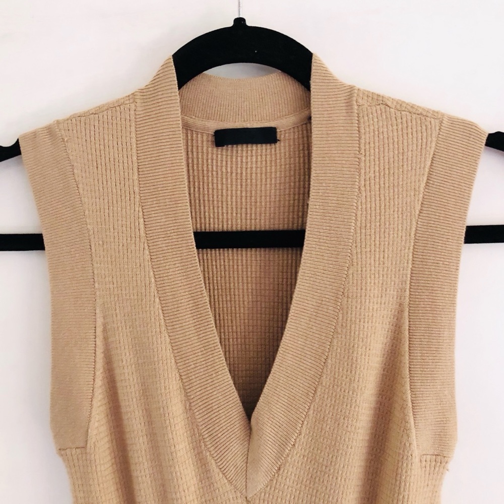 ATM Sleeveless Sweater Tank Dress Latte Revolve M - Picture 5 of 8